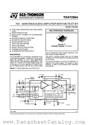 TDA7296AV datasheet pdf SGS Thomson Microelectronics