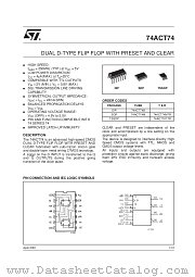 74ACT74M datasheet pdf SGS Thomson Microelectronics
