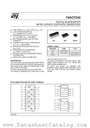 74ACT240MTR datasheet pdf SGS Thomson Microelectronics