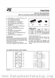 74ACT244MTR datasheet pdf SGS Thomson Microelectronics