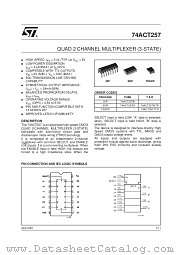 74ACT257B datasheet pdf SGS Thomson Microelectronics