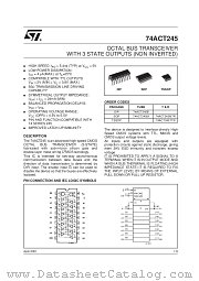 74ACT245M datasheet pdf SGS Thomson Microelectronics