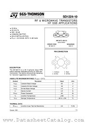 SD1224-10 datasheet pdf SGS Thomson Microelectronics