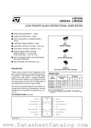 LM124A datasheet pdf SGS Thomson Microelectronics