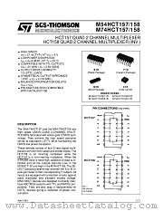 M54HCT158 datasheet pdf SGS Thomson Microelectronics