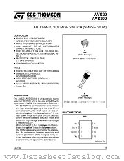 AVS20 datasheet pdf SGS Thomson Microelectronics