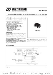 VN16BSP datasheet pdf SGS Thomson Microelectronics