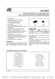 74LVQ241TTR datasheet pdf SGS Thomson Microelectronics