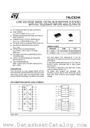 74LCX244MTR datasheet pdf SGS Thomson Microelectronics
