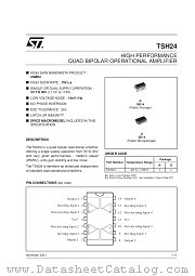 TSH24 datasheet pdf SGS Thomson Microelectronics