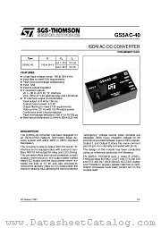 GS5AC-40 datasheet pdf SGS Thomson Microelectronics