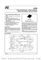 L6258 datasheet pdf SGS Thomson Microelectronics