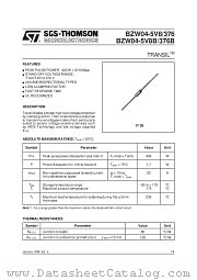 BZW04-5V8B/376B datasheet pdf SGS Thomson Microelectronics