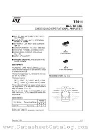 TS914IDT datasheet pdf SGS Thomson Microelectronics