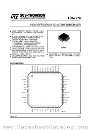 TDA7278 datasheet pdf SGS Thomson Microelectronics