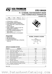 STE110NA20 datasheet pdf SGS Thomson Microelectronics