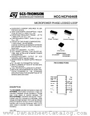 HCF4046B datasheet pdf SGS Thomson Microelectronics
