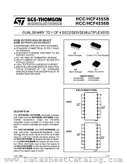 HCC4556B datasheet pdf SGS Thomson Microelectronics