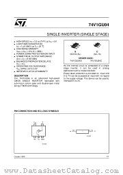 74V1GU04 datasheet pdf SGS Thomson Microelectronics