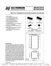 M74HC4543 datasheet pdf SGS Thomson Microelectronics