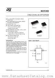 M27C405 datasheet pdf SGS Thomson Microelectronics