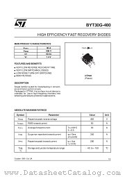 BYT30G-400 datasheet pdf SGS Thomson Microelectronics