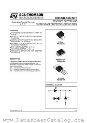 RBO08-40T datasheet pdf SGS Thomson Microelectronics