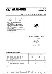 SO2907 datasheet pdf SGS Thomson Microelectronics