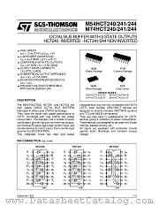 M74HCT244 datasheet pdf SGS Thomson Microelectronics