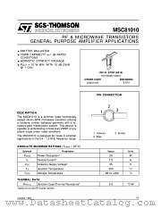 MSC81010 datasheet pdf SGS Thomson Microelectronics