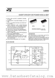 L6353 datasheet pdf SGS Thomson Microelectronics
