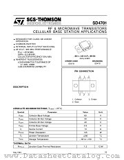 SD4701 datasheet pdf SGS Thomson Microelectronics