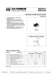 BSP42 datasheet pdf SGS Thomson Microelectronics