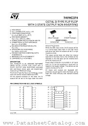 74VHC374 datasheet pdf SGS Thomson Microelectronics