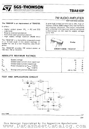 TBA810P datasheet pdf SGS Thomson Microelectronics