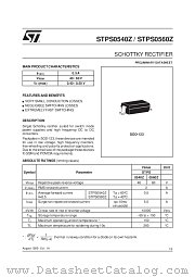 STPS0540Z datasheet pdf SGS Thomson Microelectronics