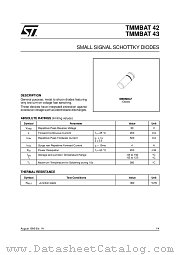 TMMBAT43 datasheet pdf SGS Thomson Microelectronics