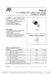 BUZ11A datasheet pdf SGS Thomson Microelectronics