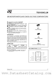 TS3V339IDT datasheet pdf SGS Thomson Microelectronics