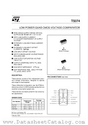 TS374CN datasheet pdf SGS Thomson Microelectronics