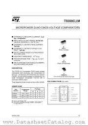 TS339CN datasheet pdf SGS Thomson Microelectronics