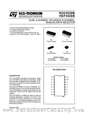 HCF4529B datasheet pdf SGS Thomson Microelectronics