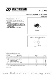 STZTA42 datasheet pdf SGS Thomson Microelectronics
