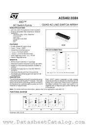 ACS402-5SB4 datasheet pdf SGS Thomson Microelectronics