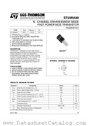 STU9NA60 datasheet pdf SGS Thomson Microelectronics
