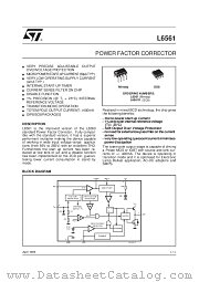 L6561 datasheet pdf SGS Thomson Microelectronics