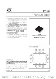 ST7536 datasheet pdf SGS Thomson Microelectronics