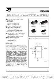 M27W401 datasheet pdf SGS Thomson Microelectronics