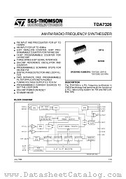 TDA7326 datasheet pdf SGS Thomson Microelectronics