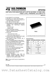 ST72753 datasheet pdf SGS Thomson Microelectronics